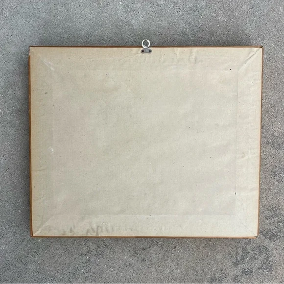 Vintage Vitti Giovanni Oil Painting Landscape Mountains Cabin Barn Framed Painting